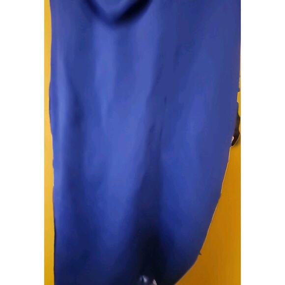 Vintage Blue Dress House Day Shift Midi Dress 60s Small A99 Madmen Cosplay Nice - Picture 3 of 6